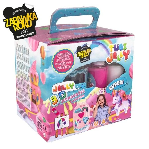 Tuban 6 spalvų Tubi Jelly rinkinys su nedideliu akvariumu - Vienaragis ( TU3328 )