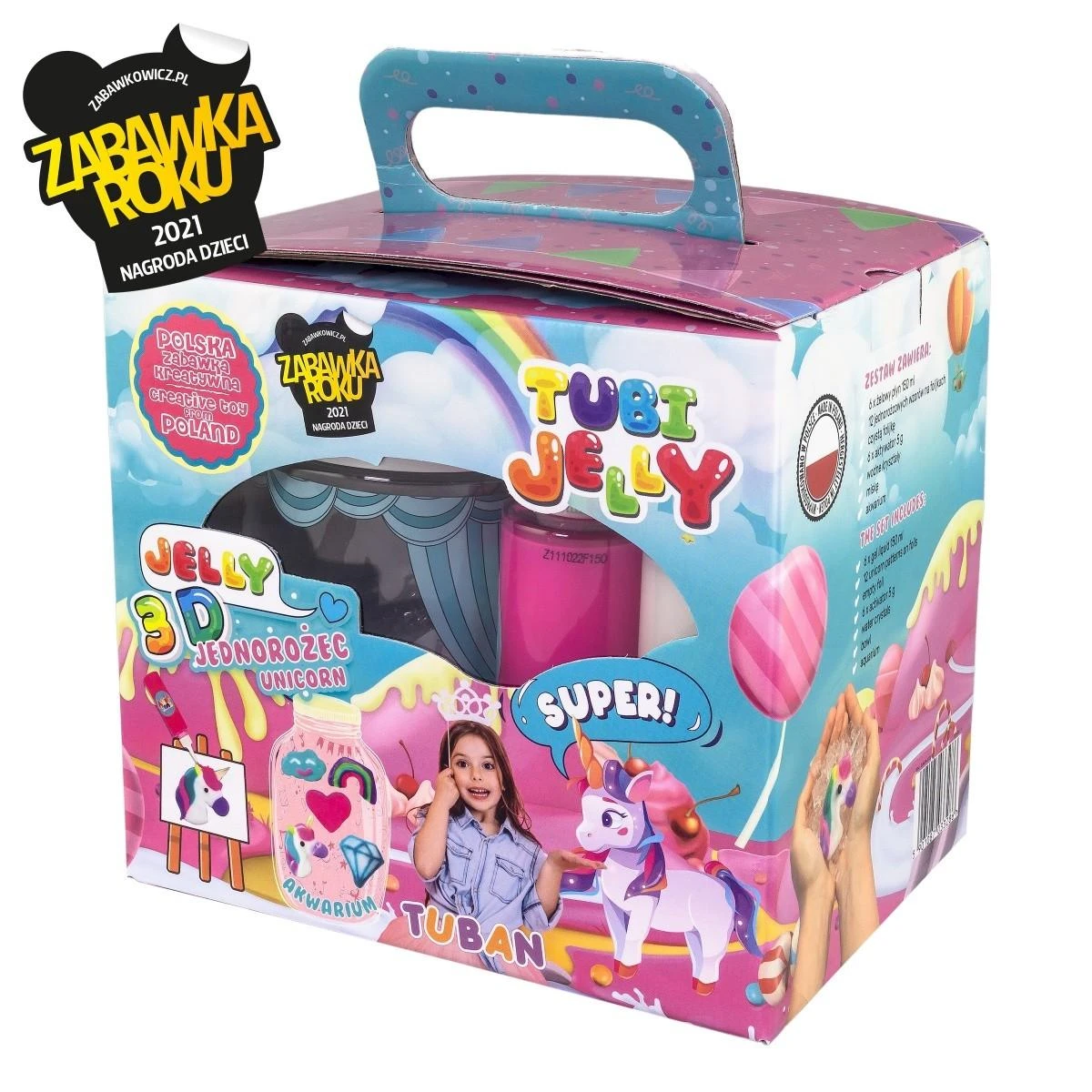 Tuban 6 spalvų Tubi Jelly rinkinys su nedideliu akvariumu - Vienaragis ( TU3328 )