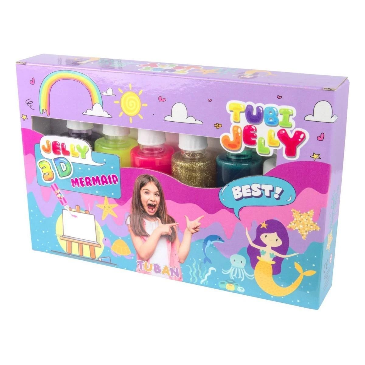 Tuban 6 spalvų Tubi Jelly rinkinys - Undinė ( TU3322 )