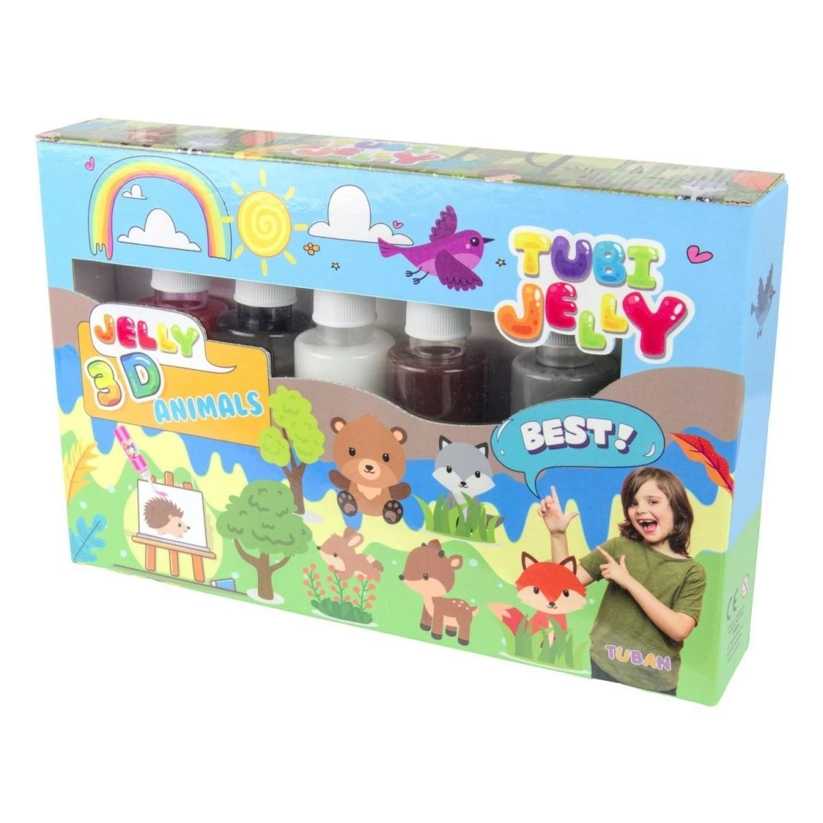 Tuban 6 spalvų Tubi Jelly rinkinys - Gyvūnai ( TU3326 )
