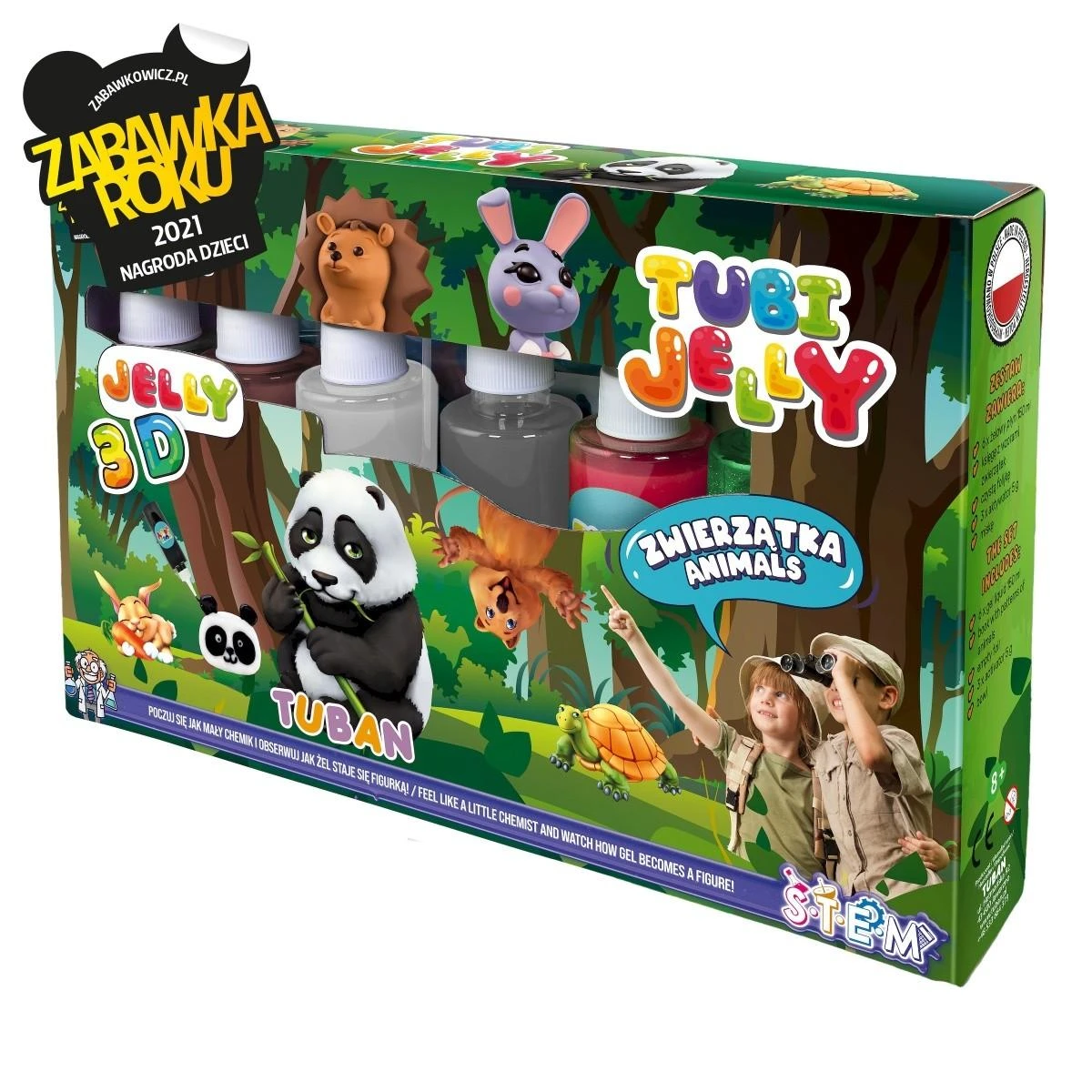 Tuban 6 spalvų Tubi Jelly rinkinys - Gyvūnai ( TU3326 )