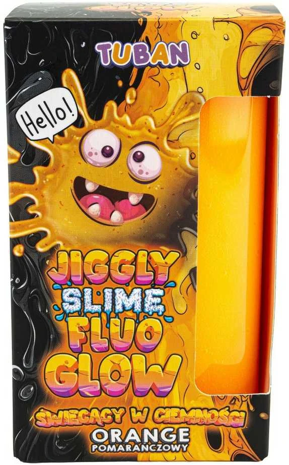 Tuban Jiggly Slime - Tamsoje švytintis gleivės - Oranžinis (430 g)