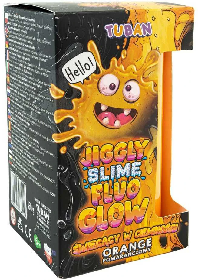 Tuban Jiggly Slime - Tamsoje švytintis gleivės - Oranžinis (430 g)