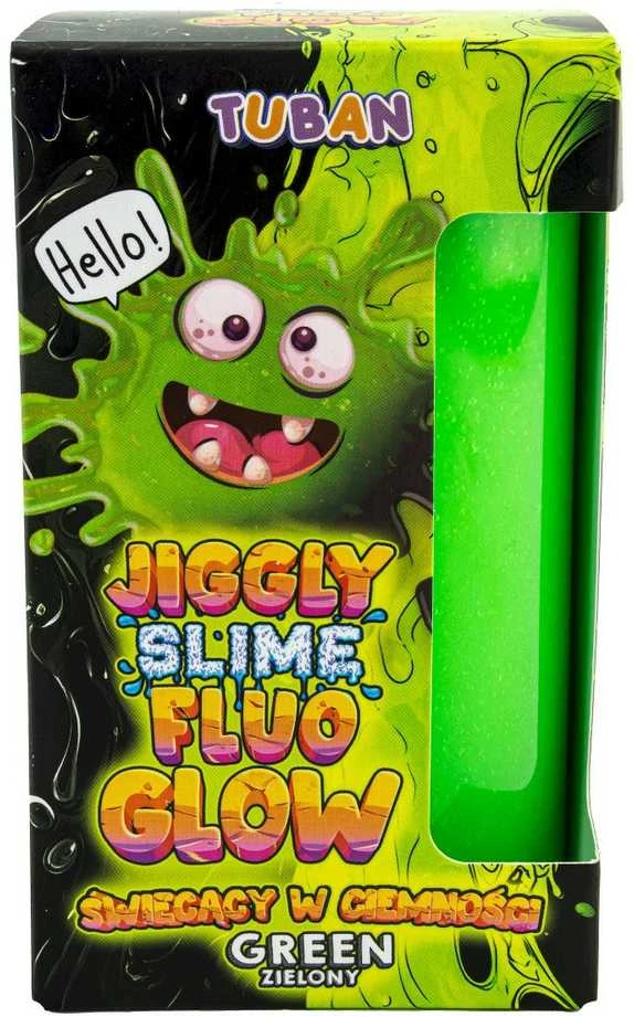 Tuban Jiggly Slime - Tamsoje švytintis gleivės - Žalios (430 g)