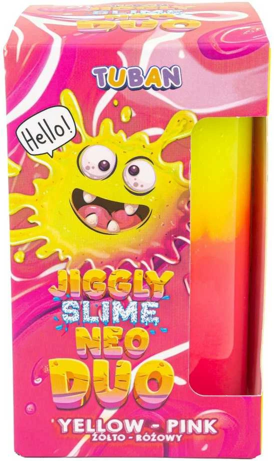 Tuban Jiggly Slime - Gleivės - Neoninis Duetas - Geltona-Rožinė (430 g)