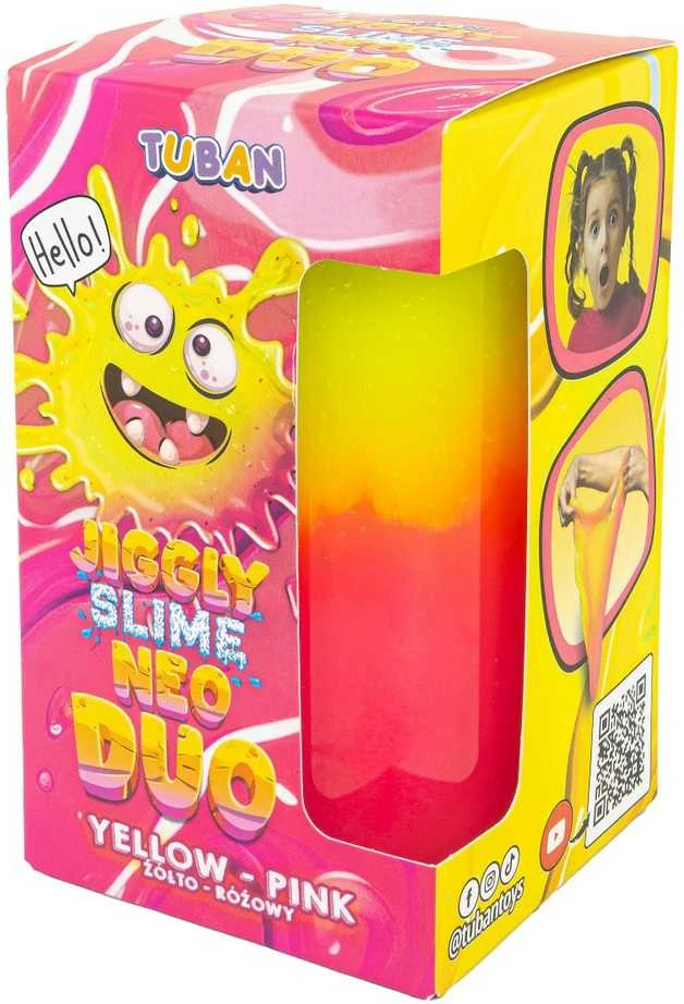 Tuban Jiggly Slime - Gleivės - Neoninis Duetas - Geltona-Rožinė (430 g)