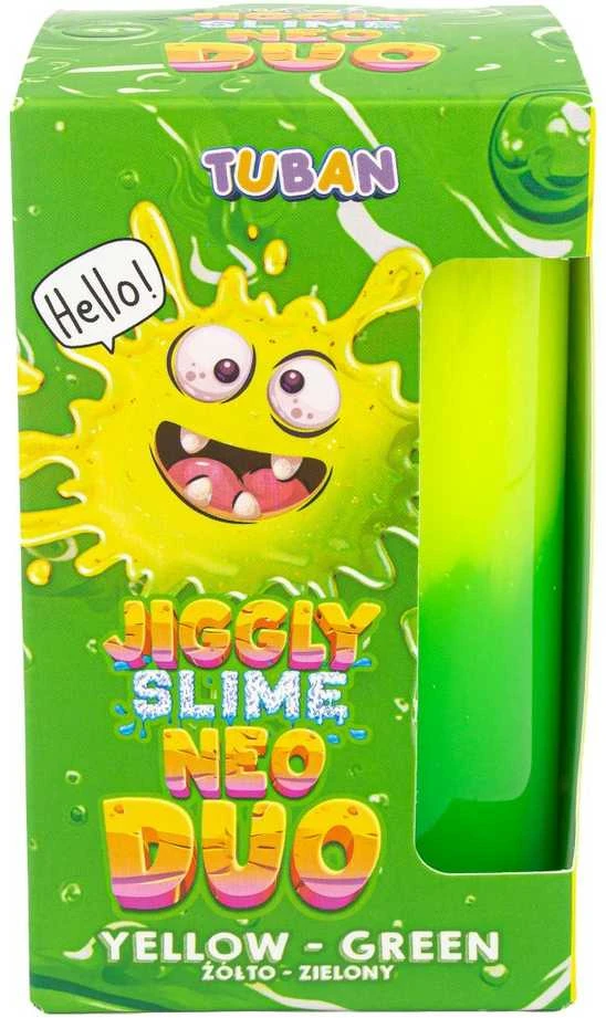 Tuban Jiggly Slime - Gleivės - Neoninis Duetas - Geltona-Žalia (430 g)
