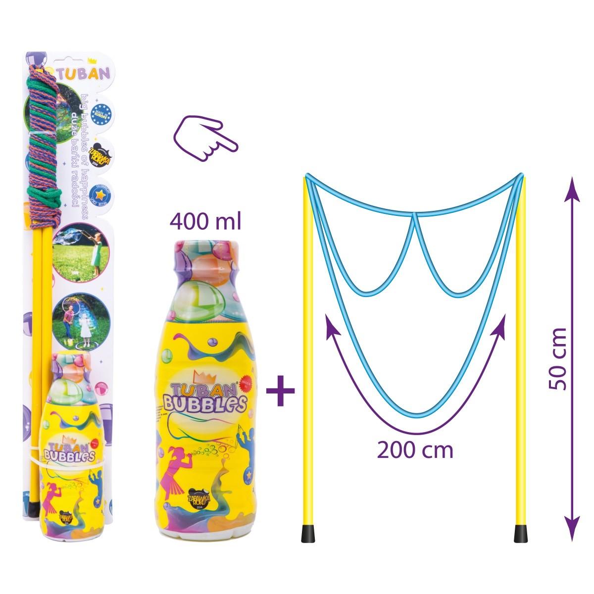 Tuban milžiniška akinių formos burbulų lazda + Muilo burbulų skystis 400 ml