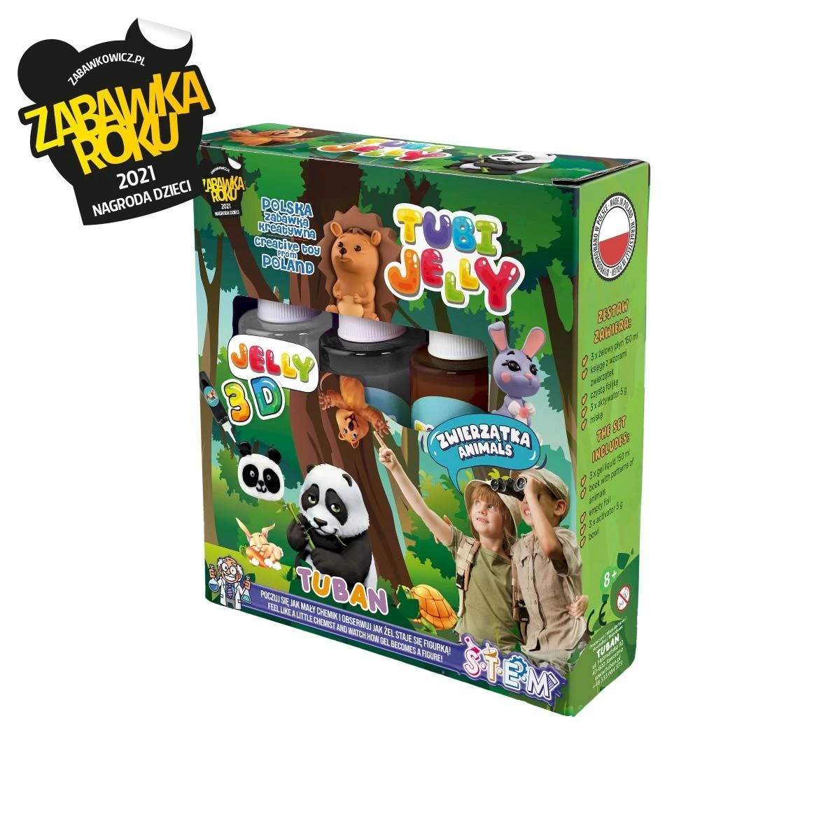 Tuban 3 spalvų Tubi Jelly rinkinys - Gyvūnai ( TU3320 )