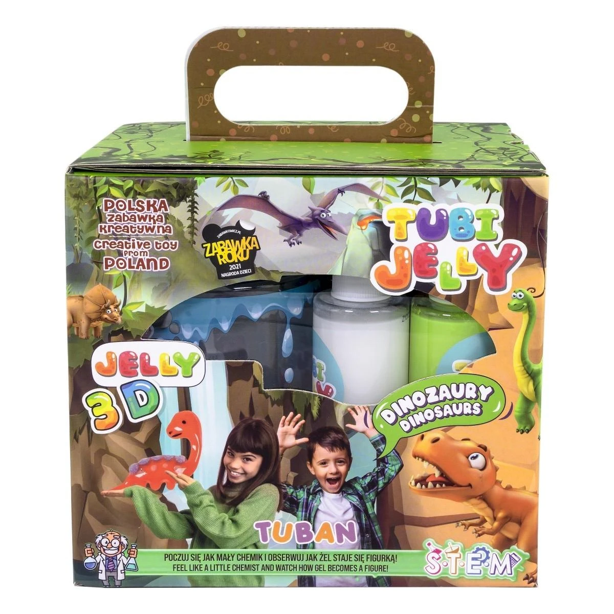 Tuban 6 spalvų Tubi Jelly rinkinys su nedideliu akvariumu - Dinozaurai ( TU3338 )