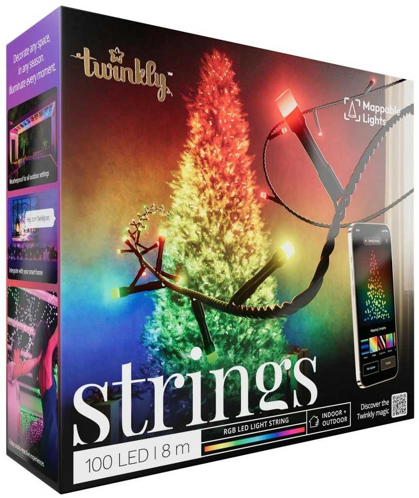 Kalėdinė išmanioji lempučių girlianda Twinkly Strings 400 LED RGB, daugiaspalvės