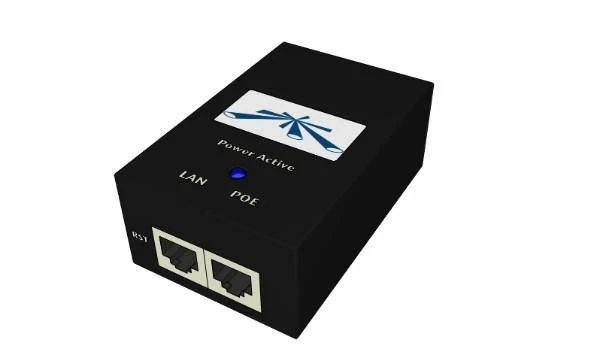 UBIQUITI POE-24-24W Ubiquiti PoE-24 pasyvus PoE adapteris EU, 24V 1A, įžeminimas / ESD apsauga, 24W