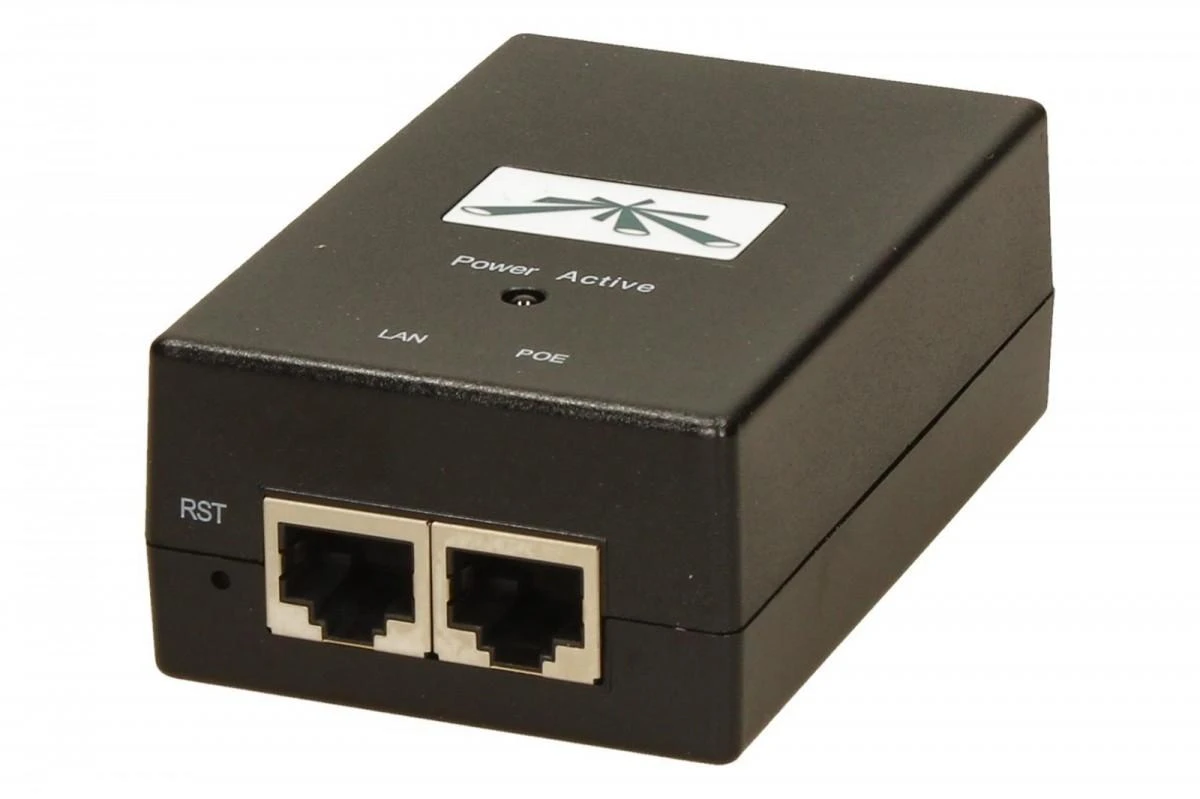 UBIQUITI POE-24-24W Ubiquiti PoE-24 pasyvus PoE adapteris EU, 24V 1A, įžeminimas / ESD apsauga, 24W