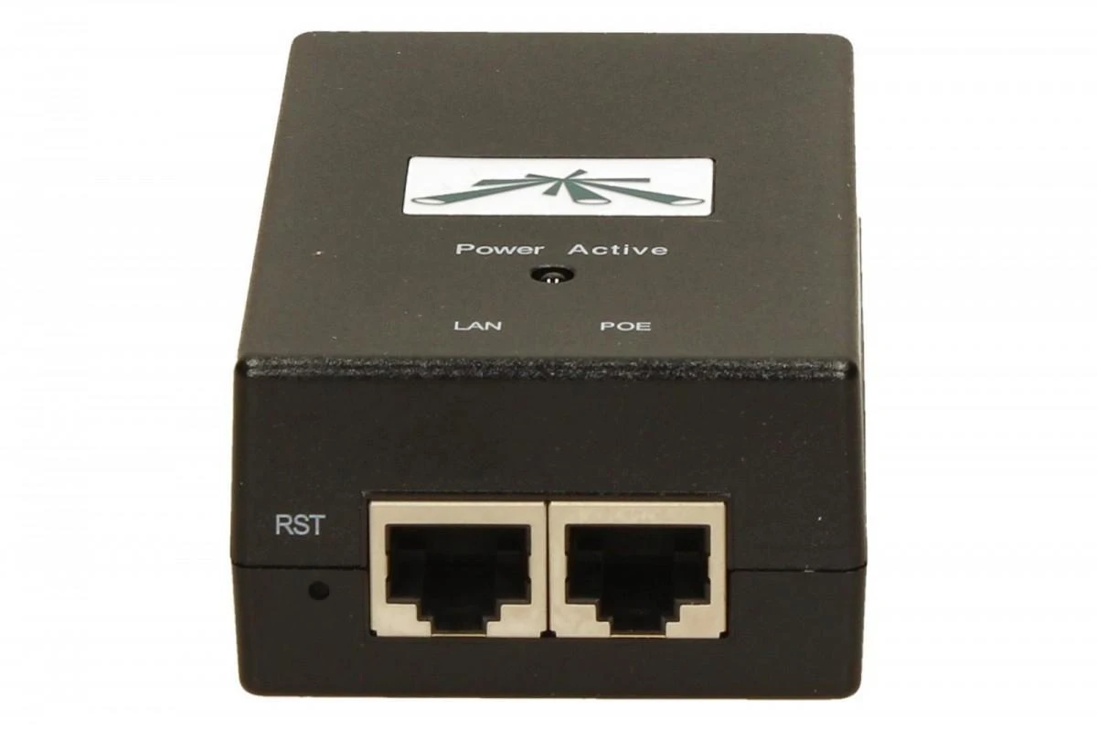 UBIQUITI POE-24-24W Ubiquiti PoE-24 pasyvus PoE adapteris EU, 24V 1A, įžeminimas / ESD apsauga, 24W