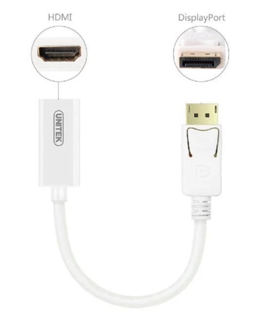 UNITEK Y-6332 Unitek adapteris DisplayPort prie HDMI F, 4K, Y-6332