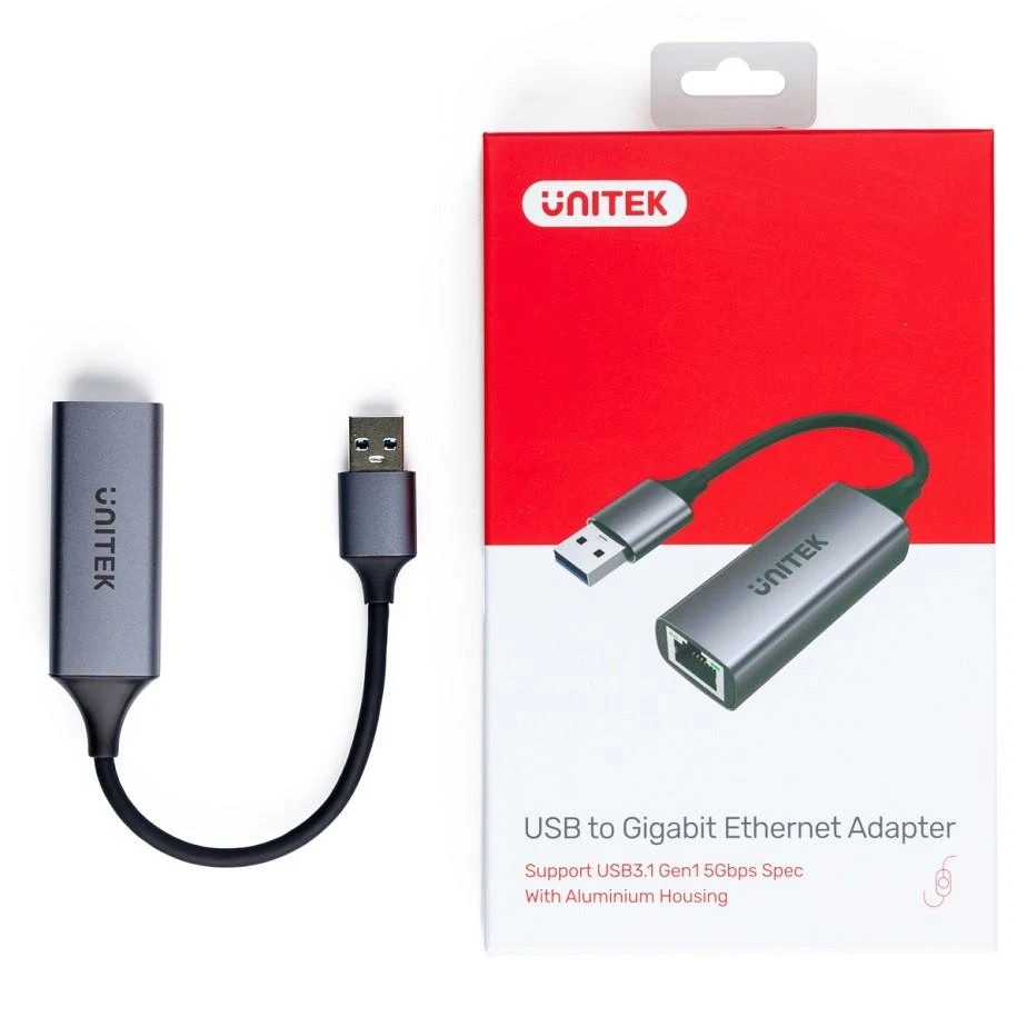 UNITEK adapteris USB-A 3.1 Gen 1 – RJ45 1000 MBps U1309A