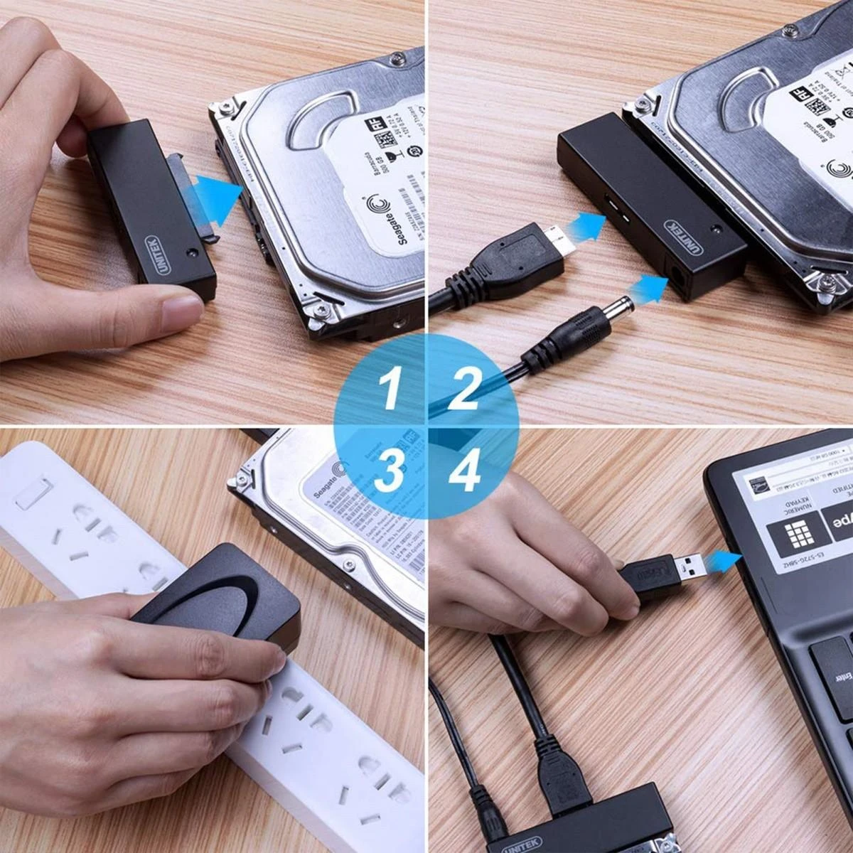 UNITEK Y-1039 Unitek konverteris USB 3.0 į SATA 3,5/2,5, Y-1039