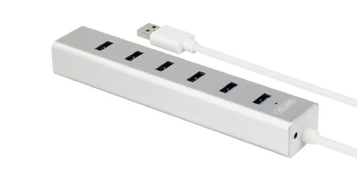 Unitek Y-3090 iš aliuminis korpuso 7-ių prievadų USB 3.0 šakotuvas