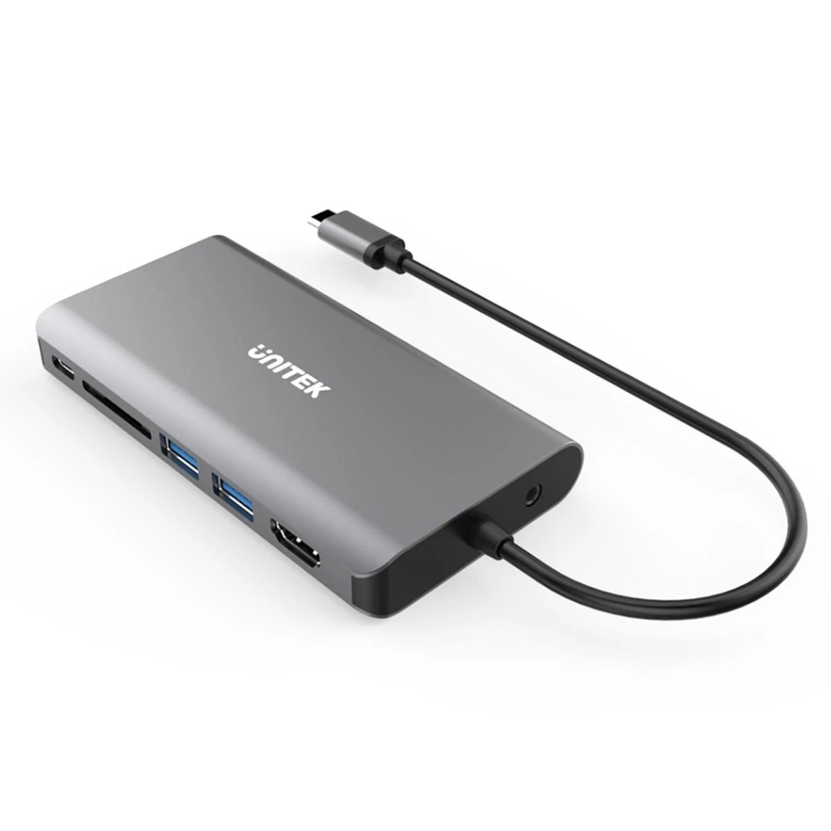 UNITEK D1019B HUB 8IN1 USB-C 3.1 maitinimo tiekimas 100 W