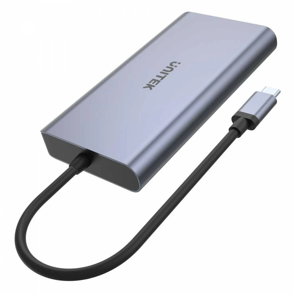 UNITEK D1056A šakotuvas USB-C 2x USB 3.1 HDMI DP RJ45 SD skaitytuvas