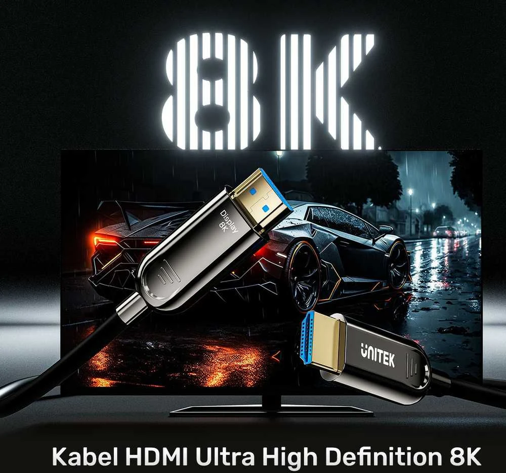 Unitek optinis kabelis HDMI 2.1 AOC 8K 120Hz 15m