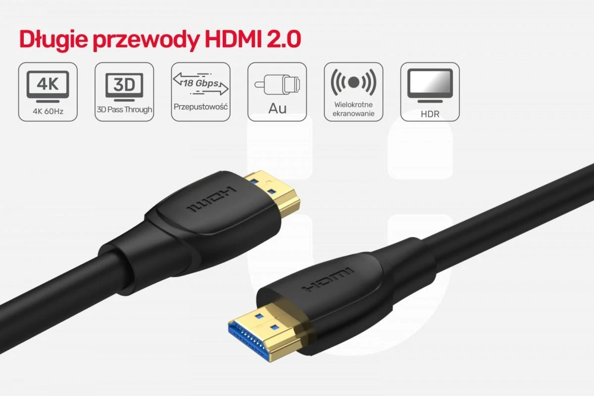 UNITEK CABLE HDMI 2.0, 4K 60HZ, C11068BK, 7M