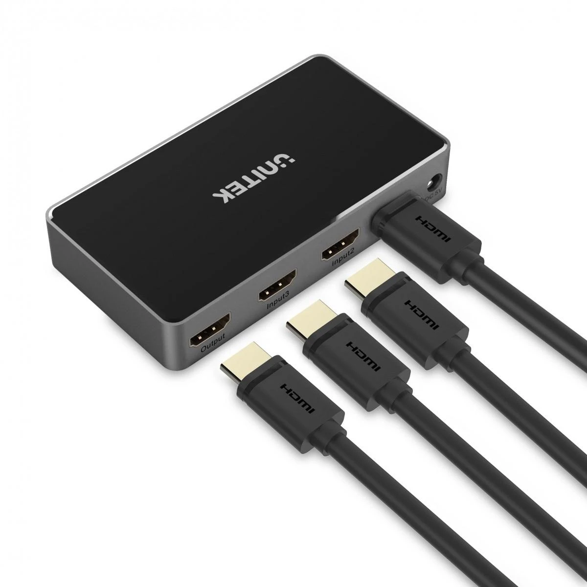 Unitek HDMI 1.4b 3 IN-1 OUT 4K signalo perjungiklis