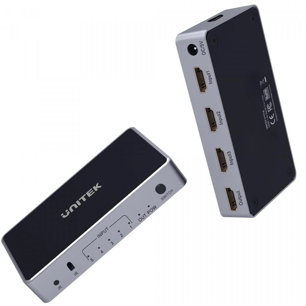 Unitek HDMI 1.4b 5 IN-1 OUT 4K signalo perjungiklis