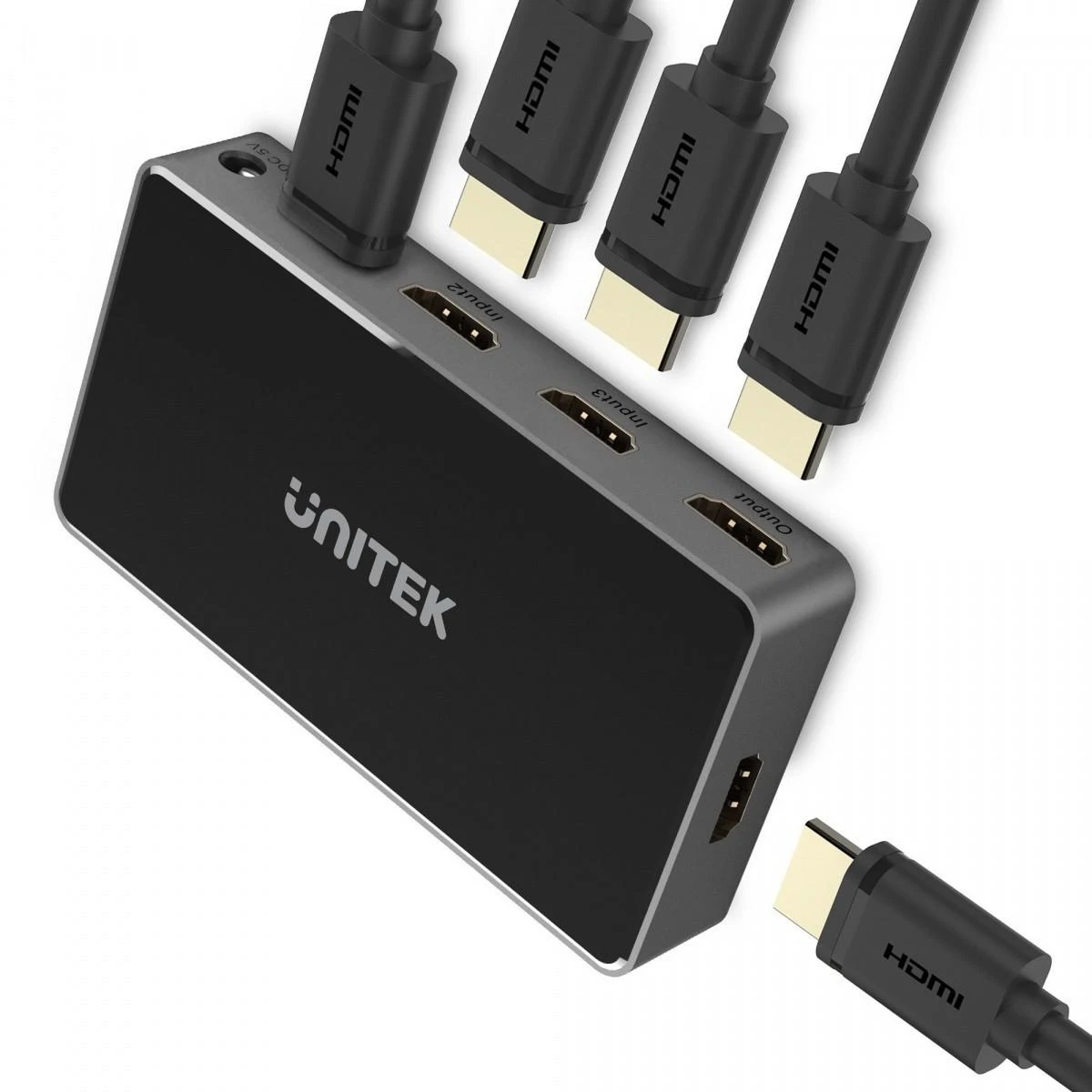 Unitek HDMI 1.4b 5 IN-1 OUT 4K signalo perjungiklis