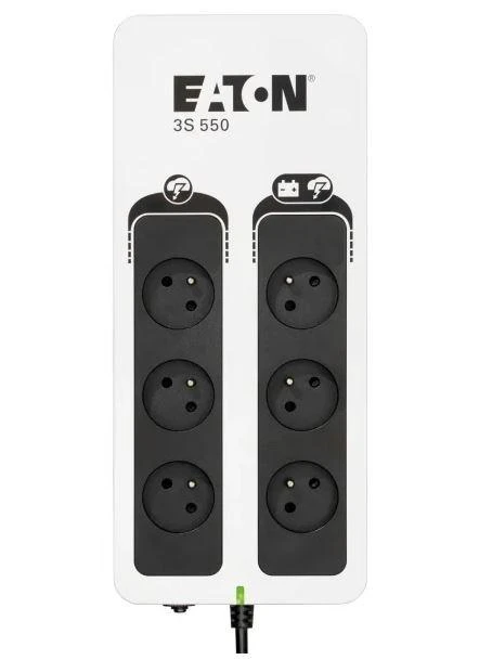 Apc Eaton 3S550F nepertraukiamo maitinimo resursai (UPS) Budėjimo režimas (neprisijungus) 550 VA 330 W 6 AC išvestis(ys / čių)