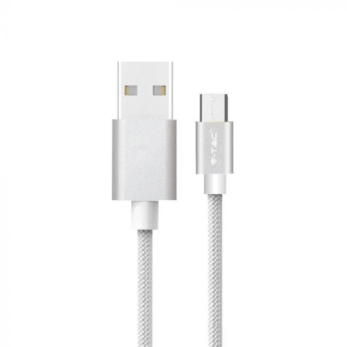 V-tac 1m mikro USB laidas, sidabrinis, laido tipas : pintas.