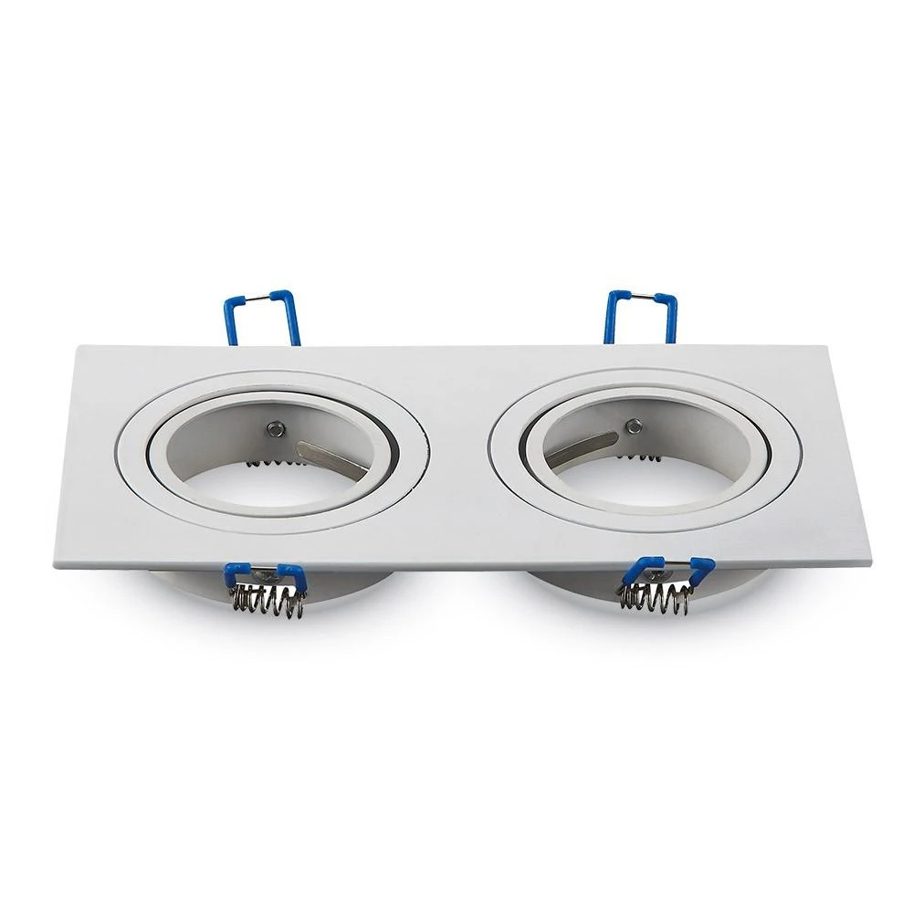 WHITENERGY SKU3607 V-TAC VT-783 2xGU10 FITTING SQUARE Baltas