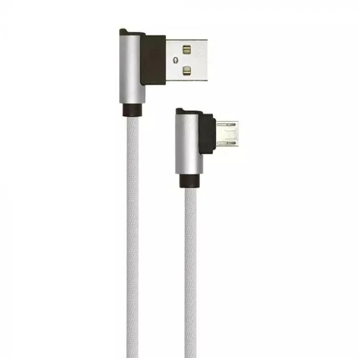 V-tac 1m mikro USB laidas, sidabrinis