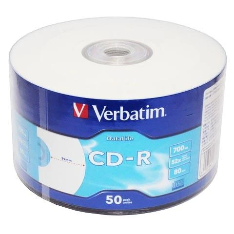 VERBATIM 43794 CD-R Verbatim 50 vnt., 700 MB, 52x, įpakavimas INKJET SPAUSDINTA