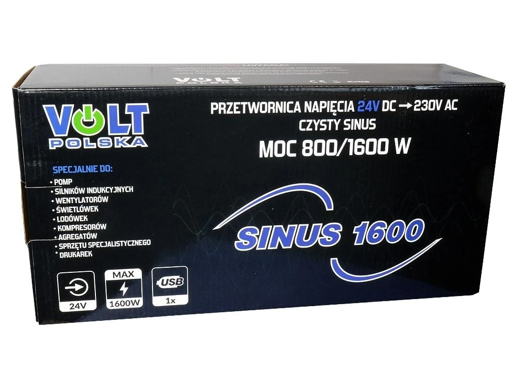Volt Sinus 1600 įtampos keitiklio pakuotė