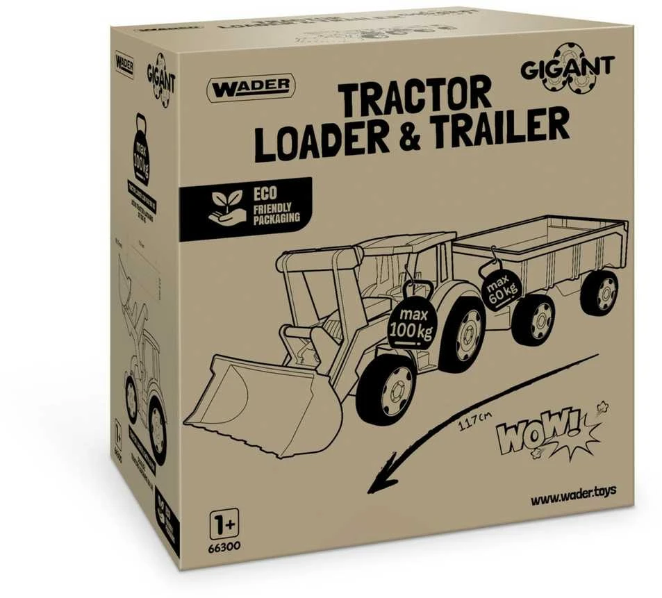 Wader traktorius su priekaba 88x33x33cm, 66300