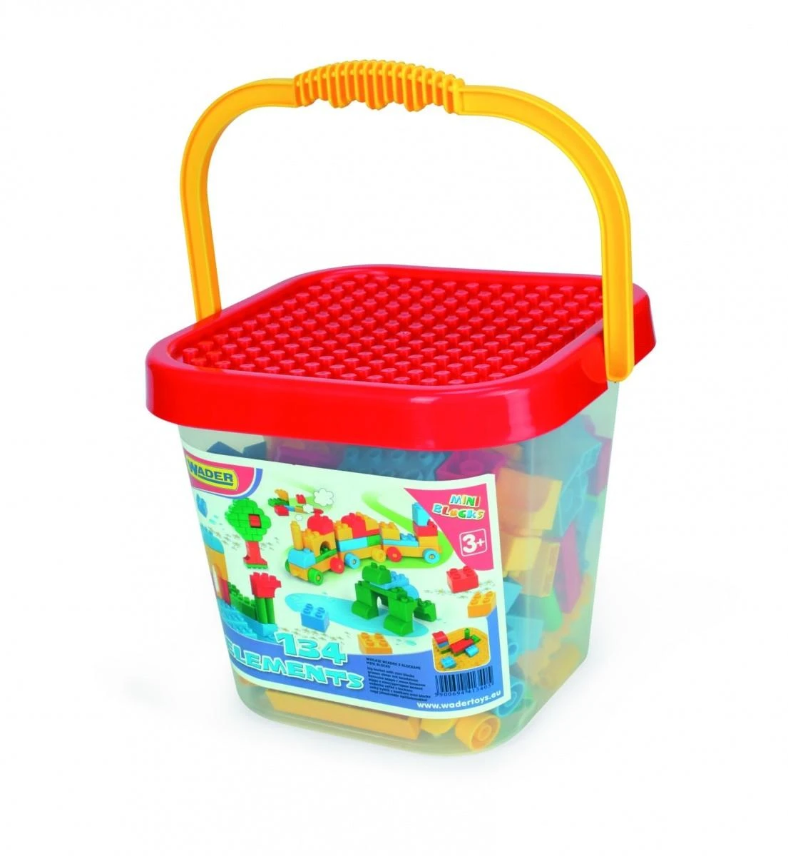 WADER 41340 Mini kaladėlės - Mini kaladėlės kibire (134 vnt.)