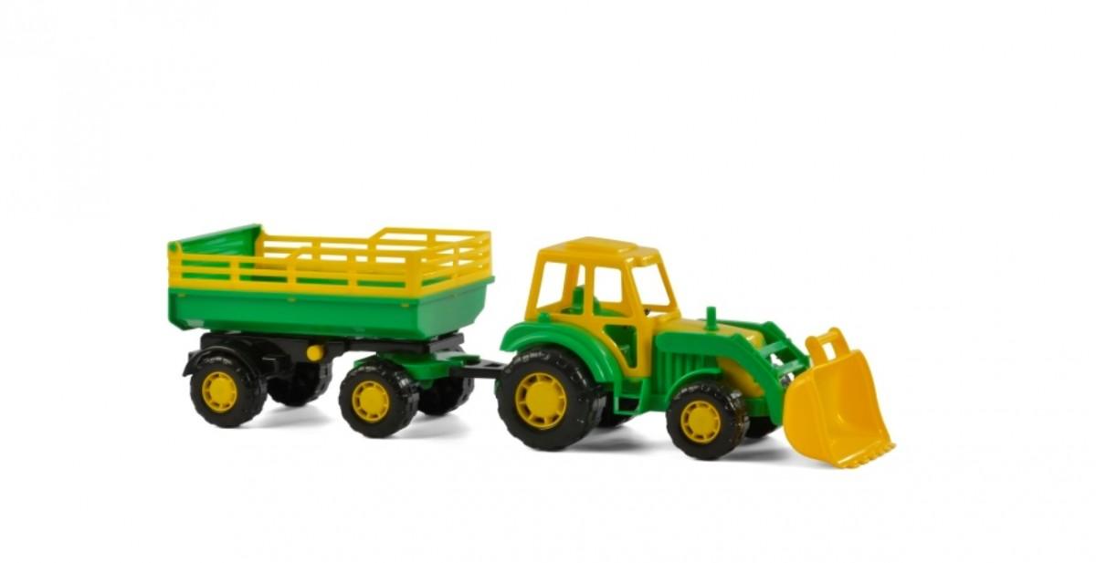 Wader Altaj transporto priemonė, traktorius su priekaba Nr.2 ir kaušu