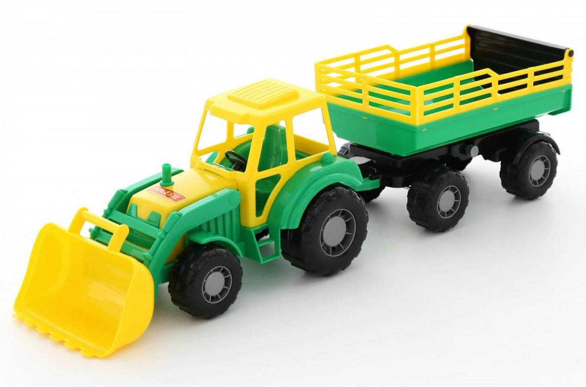 Wader Altaj transporto priemonė, traktorius su priekaba Nr.2 ir kaušu