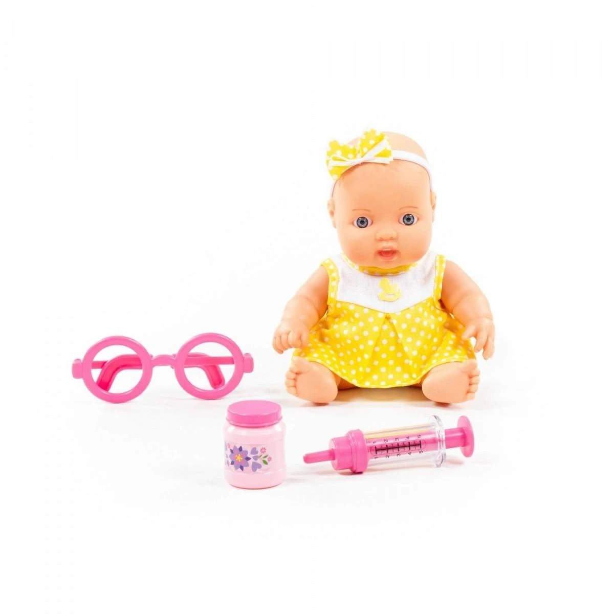 Wader Kūdikis lėlė Lovely Baby Doll 24 cm su gydytojo rinkiniu Polesie