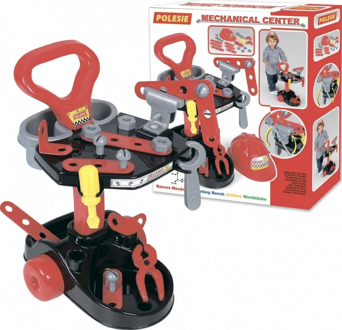 Mechaniko rinkinys su vėžimėliu ir priedais Polesie
