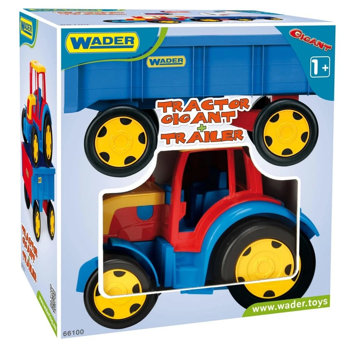 WADER 66100 Gigant - Traktorius su priekaba