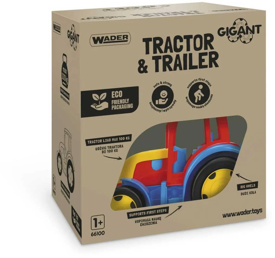 WADER 66100 Gigant - Traktorius su priekaba