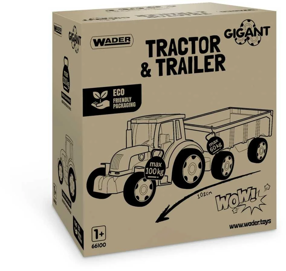 WADER 66100 Gigant - Traktorius su priekaba