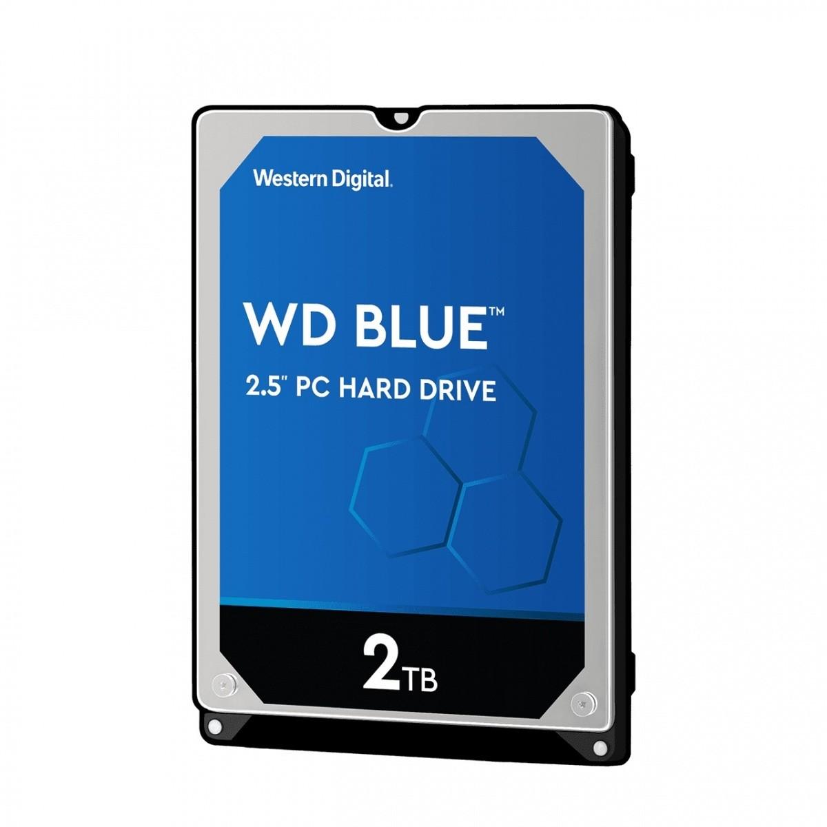 „SanDisk WD Mėlyna Mobile 2TB HDD 7 mm 5400 aps./min. SATA 6 Gb/s serijinis ATA 128 MB talpykla 2,5 colio, atitinkantis RoHS reikalavimus, didmeninis