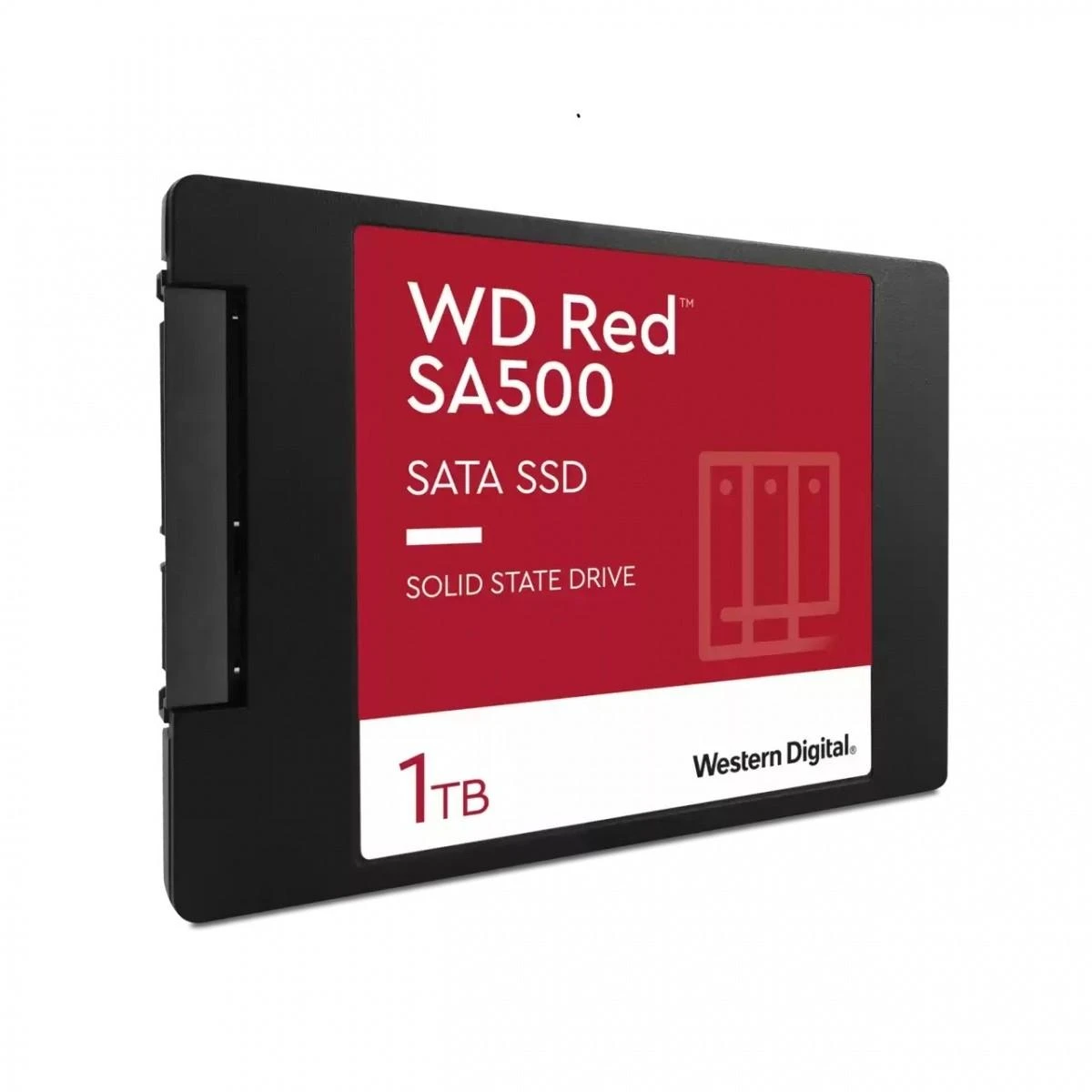 WD Raudona SSD SA500 NAS 1TB 2.5" SATA III 6 Gb/s vidinis, vienos pakuotės, maitinamas „SANDISK“