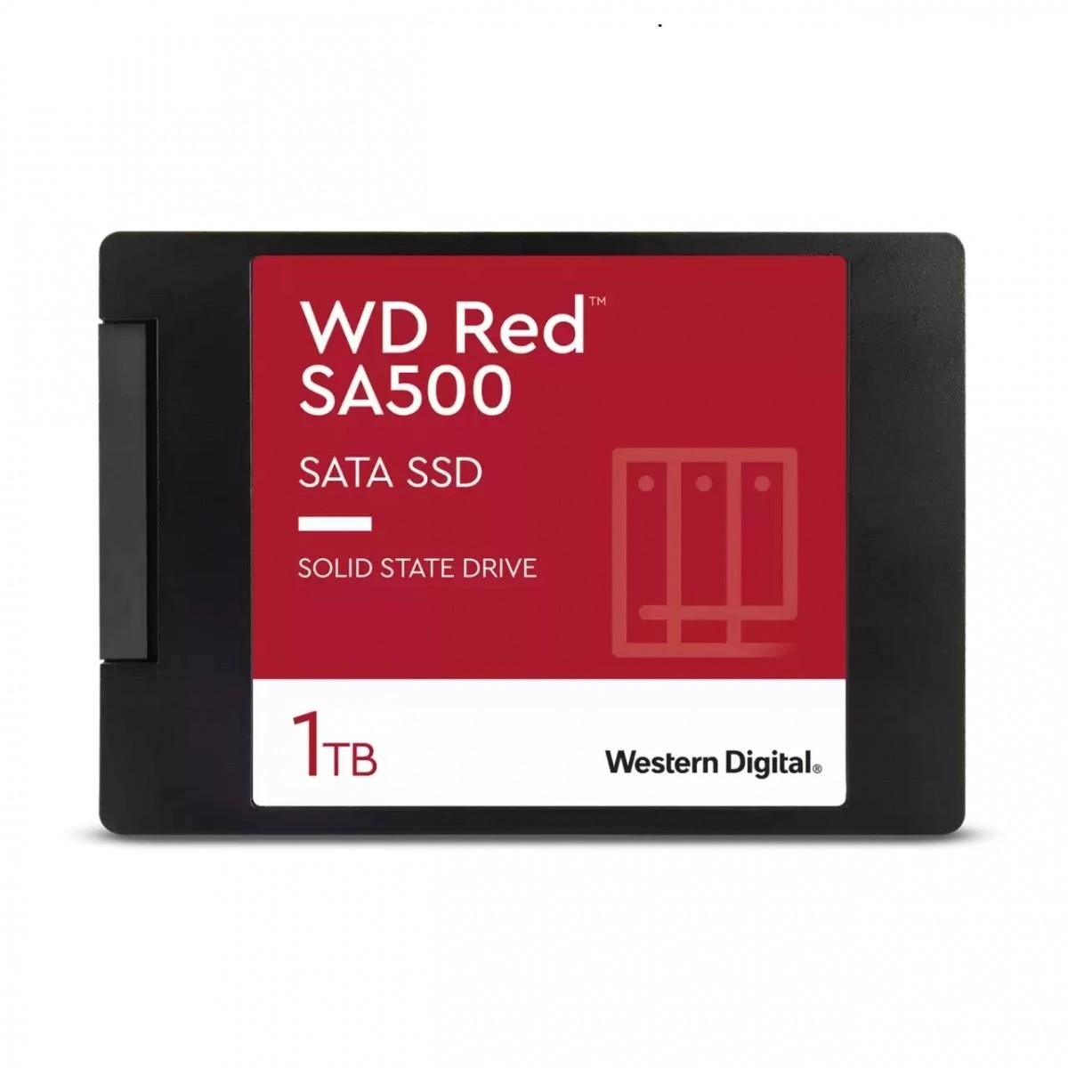 WD Raudona SSD SA500 NAS 1TB 2.5" SATA III 6 Gb/s vidinis, vienos pakuotės, maitinamas „SANDISK“