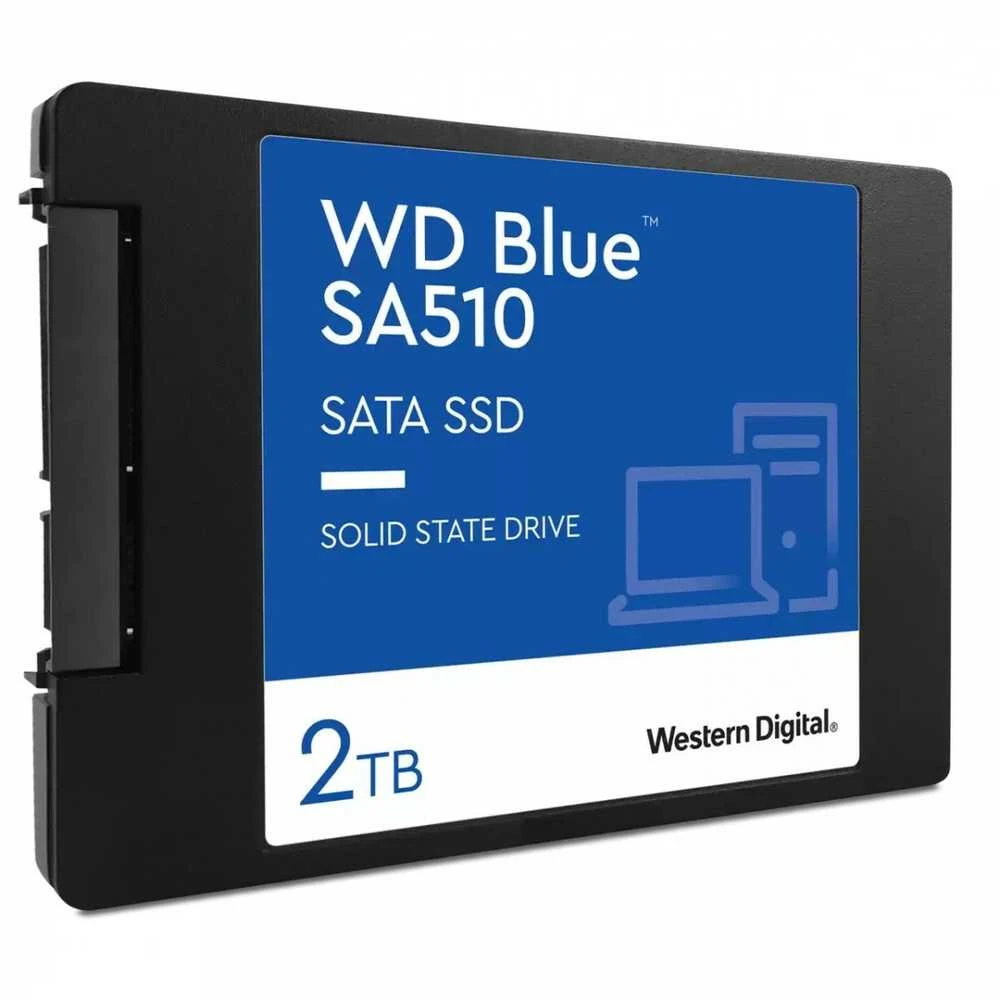 WD Mėlyna SA510 SSD 2TB SATA III 6Gb/s korpusas 2.5" 7mm vidinė po vieną pakuotę, maitinamas „SANDISK“