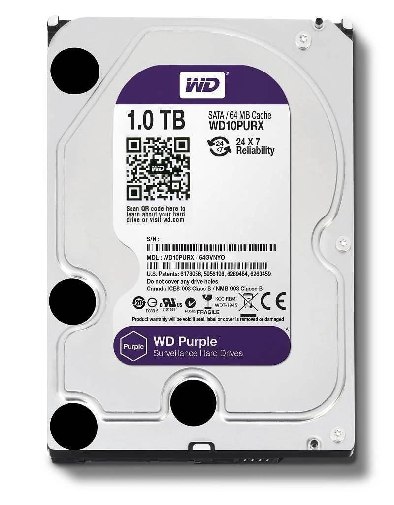 Western Digital | Violetinė | WD10PURZ | 5400 RPM | 1000 GB