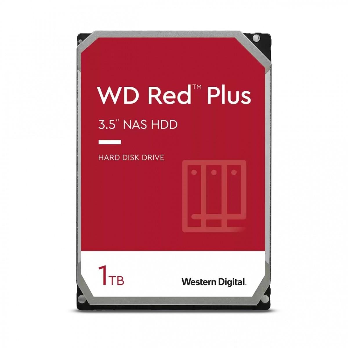 Sandisk Western Digital WD Raudona Plus 1TB 3,5 colio SATA 6Gb/s – vidinis NAS kietasis diskas (CMR)